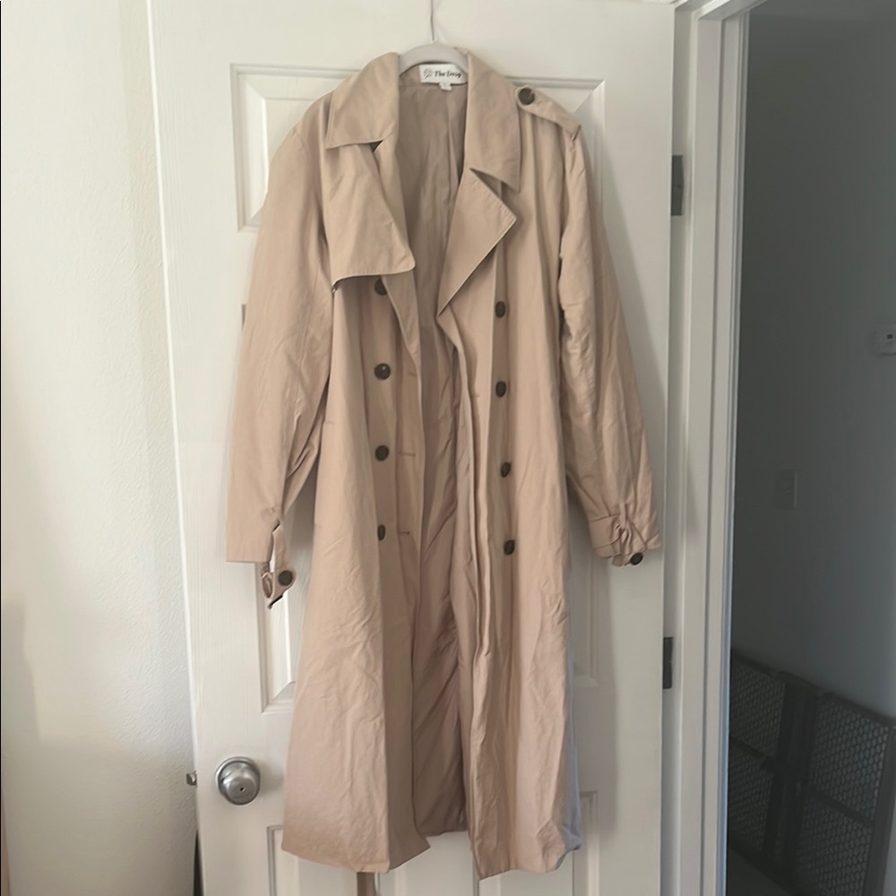 Classic Women's Beige Trench Coat -